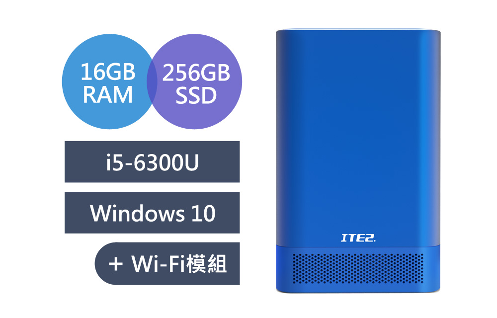 NE-201-i5 Win10 含wifi 藍色, 16GB RAM/256GB SSD